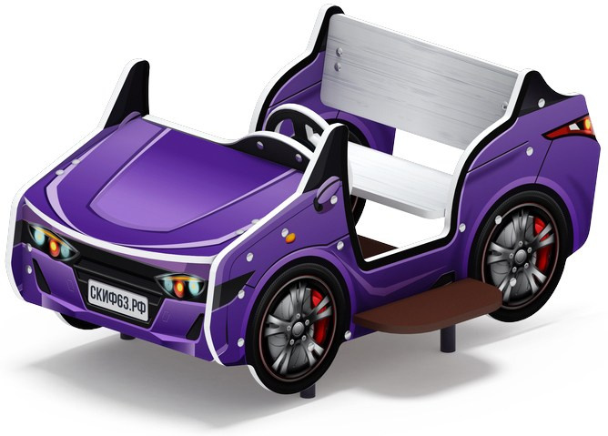 Кабриолет (фиолетовый) - Беседка машинка средняя - МФ 10.03.02-03.И1 Габариты (ШхДхВ): 1210x940x580 Зона безопасности, мм: 2210х1940