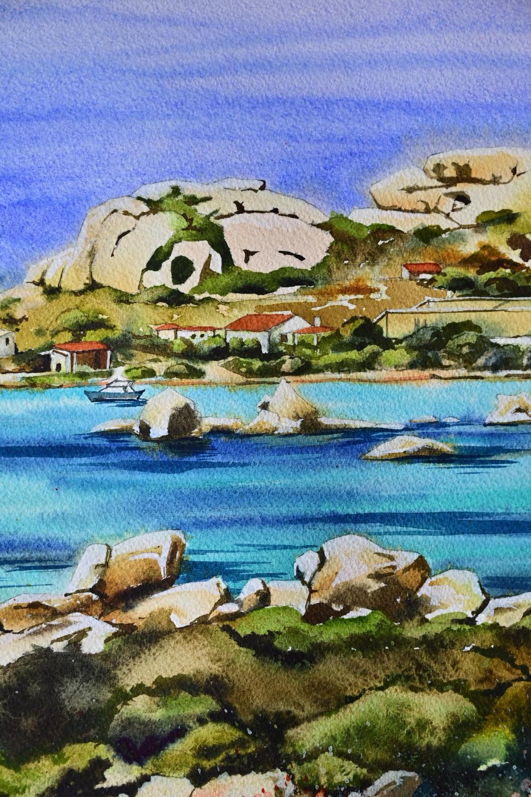 Солнечная Сардиния. ФотоКисточка. Акварель. Арт-галерея картин Анастасии Дерий