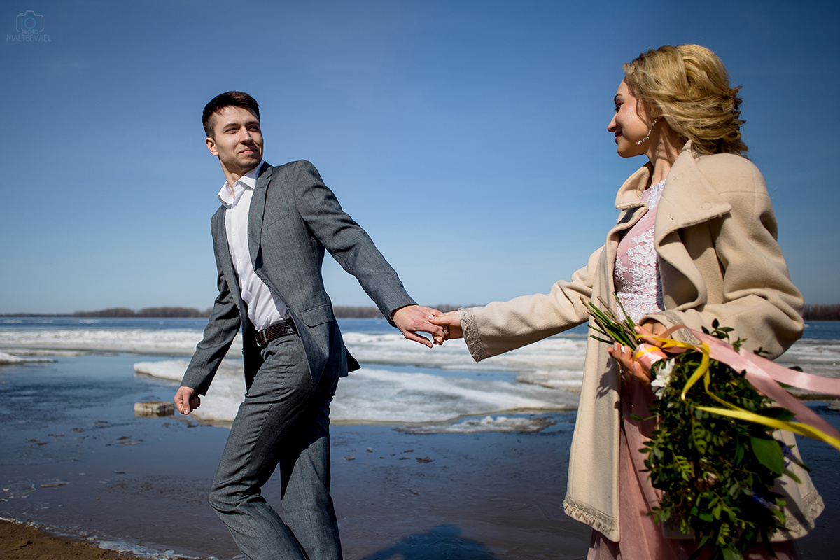 Весенняя свадебная прогулка. Фотограф в Самаре Мальтеева Эльвира