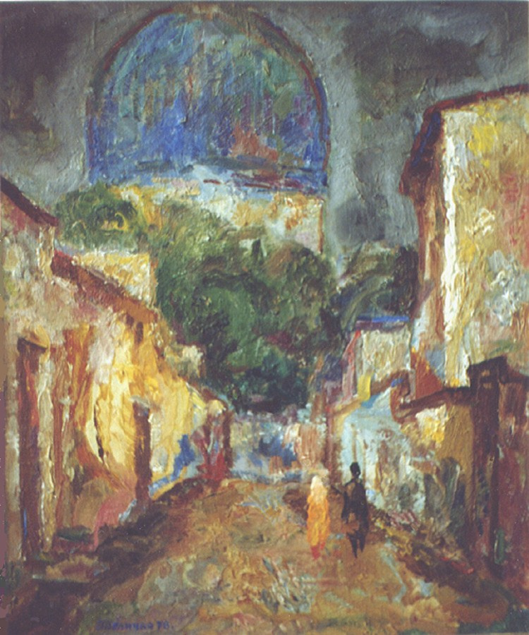 «В Самарканде» 1978 год Собр. Д. Томас. Мадрид. Художник Величко Вадим Семёнович