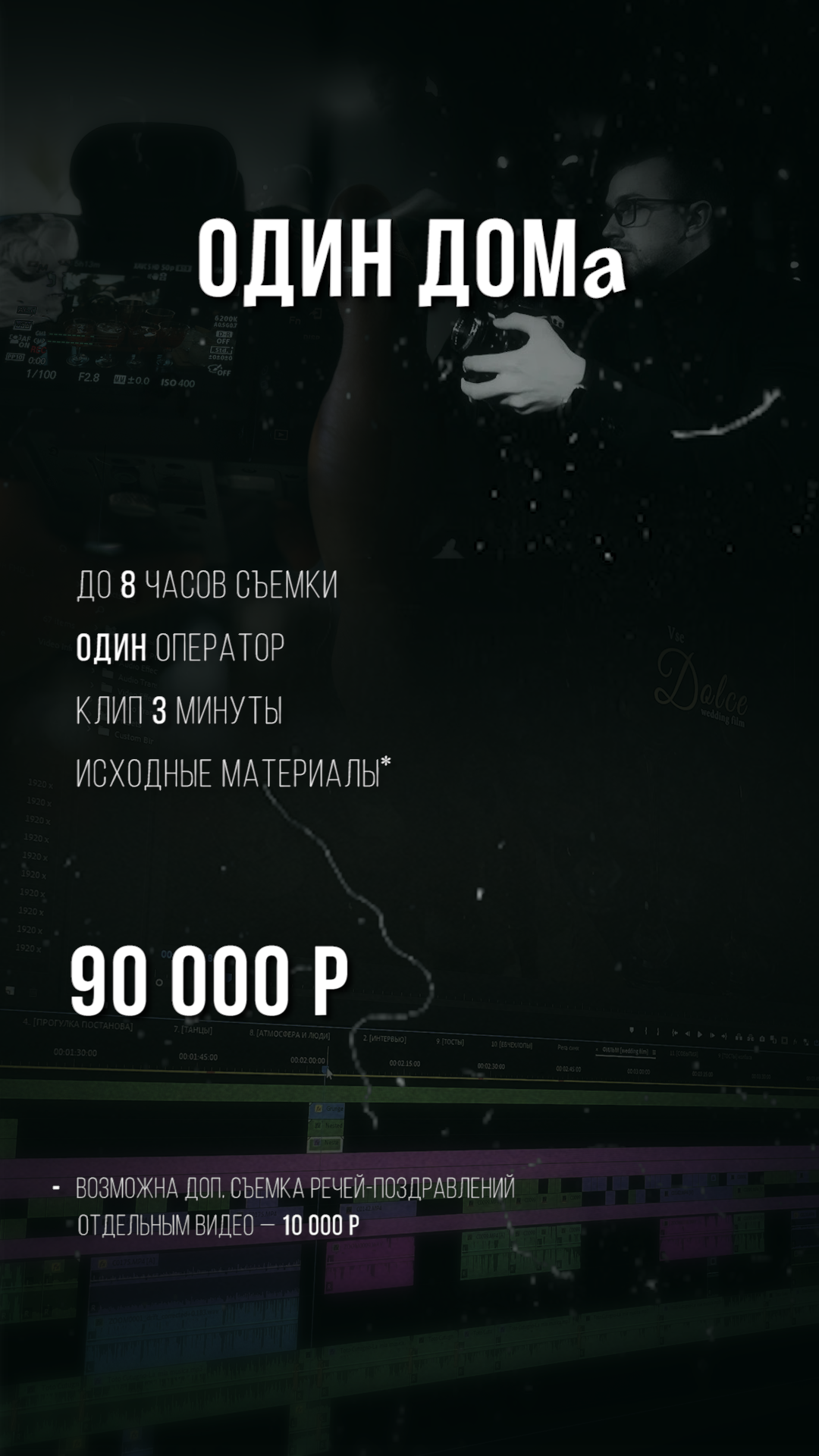 Цены 2026. Видеограф | Санкт-Петербург
