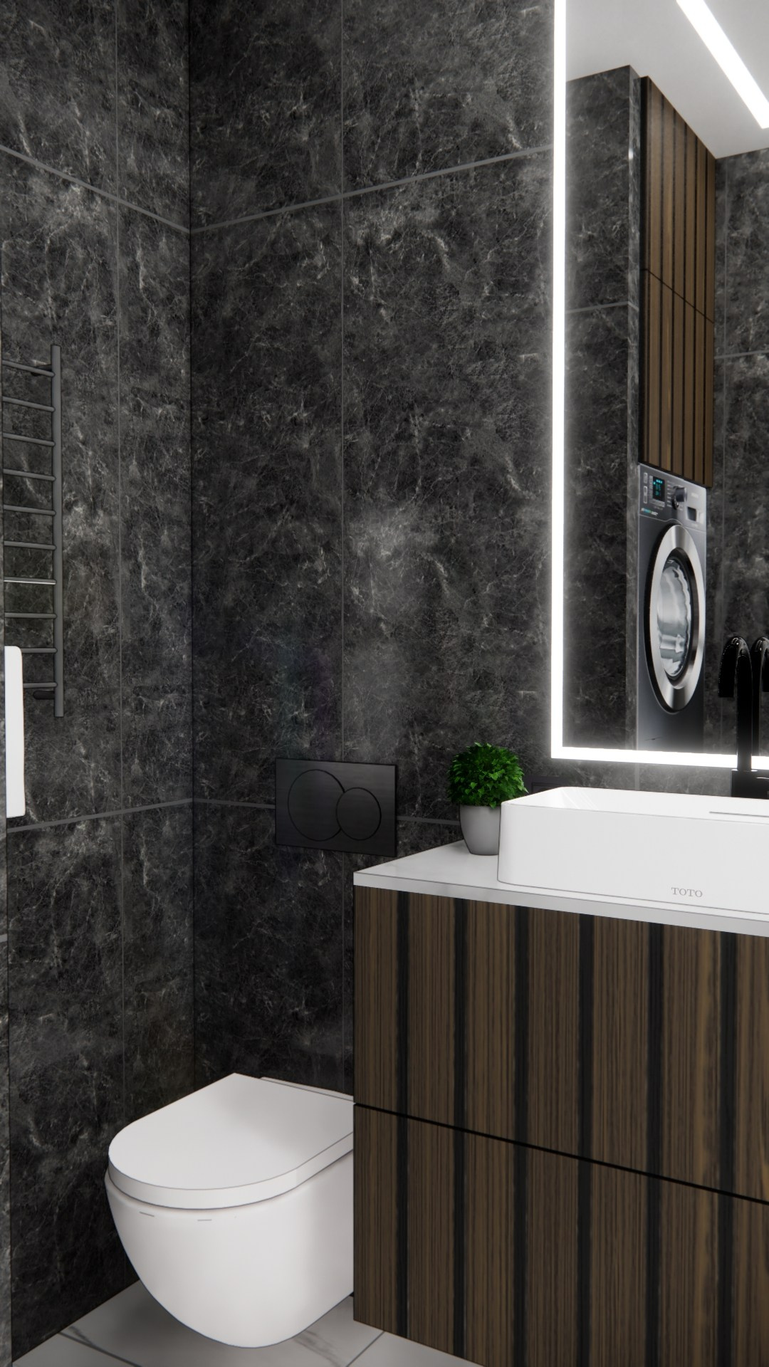 Проект № 4 — Квартира 64 кв. м. LANOIR: визуализация проектов, интерьер, экстерьер, ArchiCAD чертежи | Стерлитамак