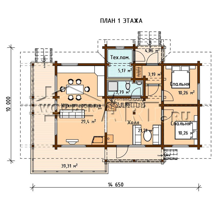 «Монино» 177 кв. м. Проекты деревянных домов