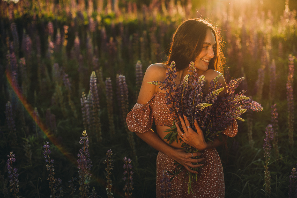 Закат в люпинах