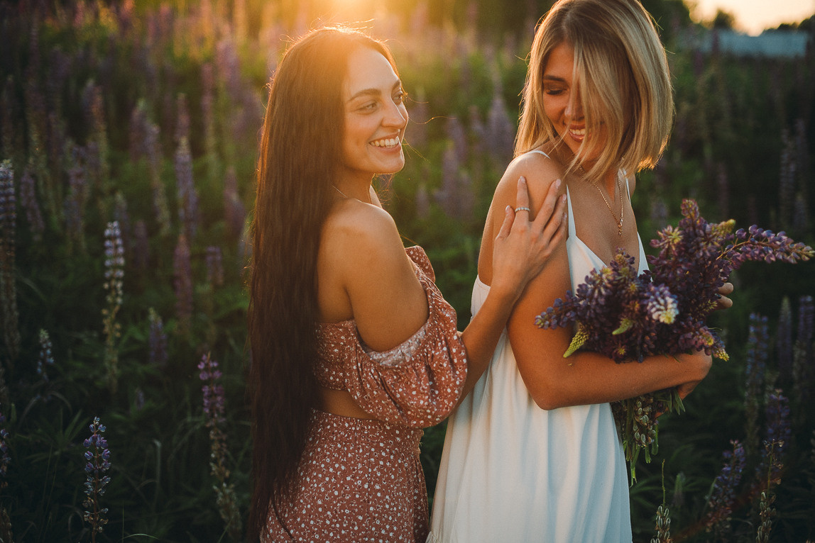 Закат в люпинах