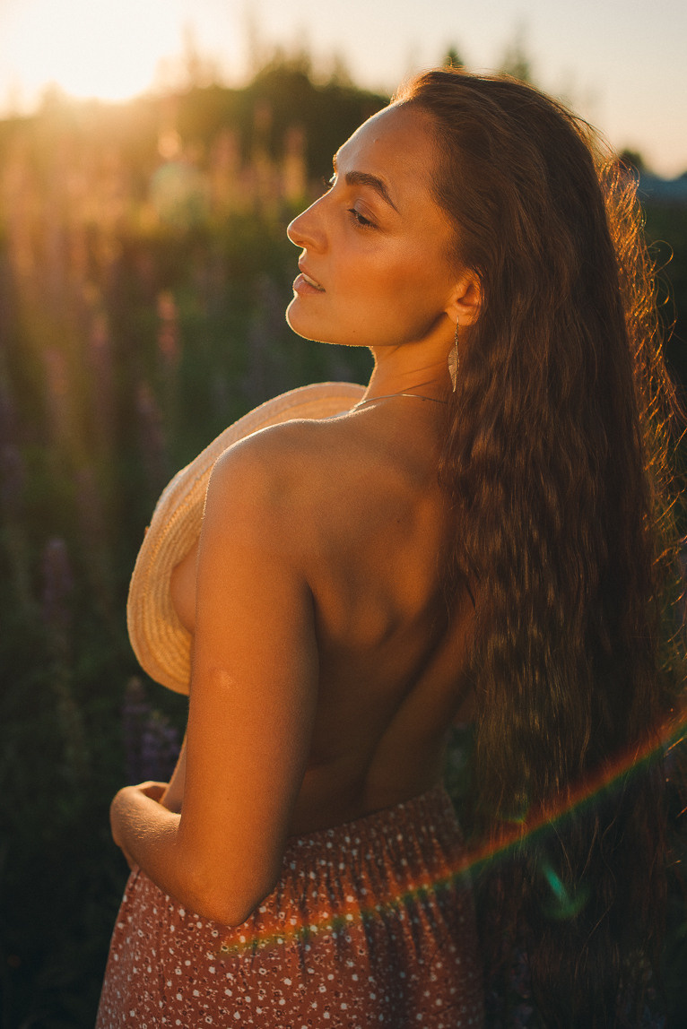 Закат в люпинах