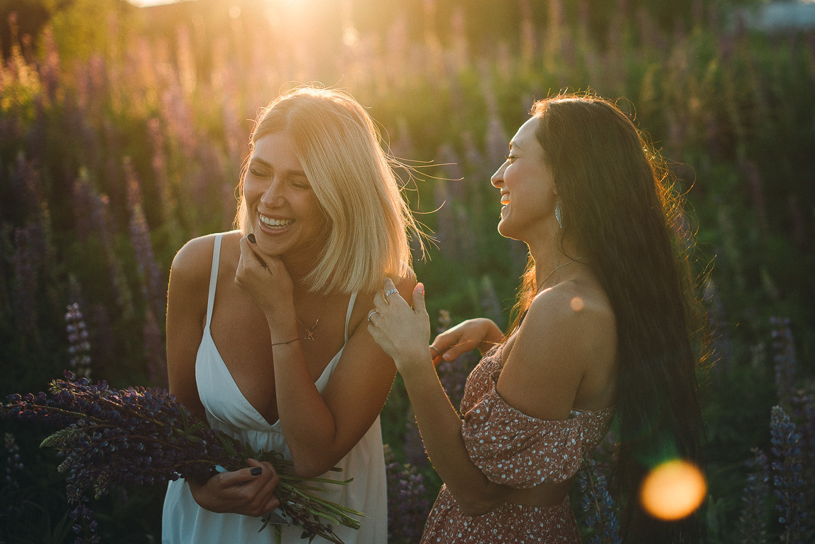 Закат в люпинах