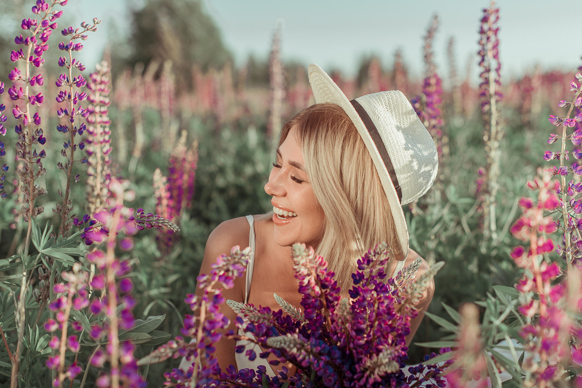 Закат в люпинах