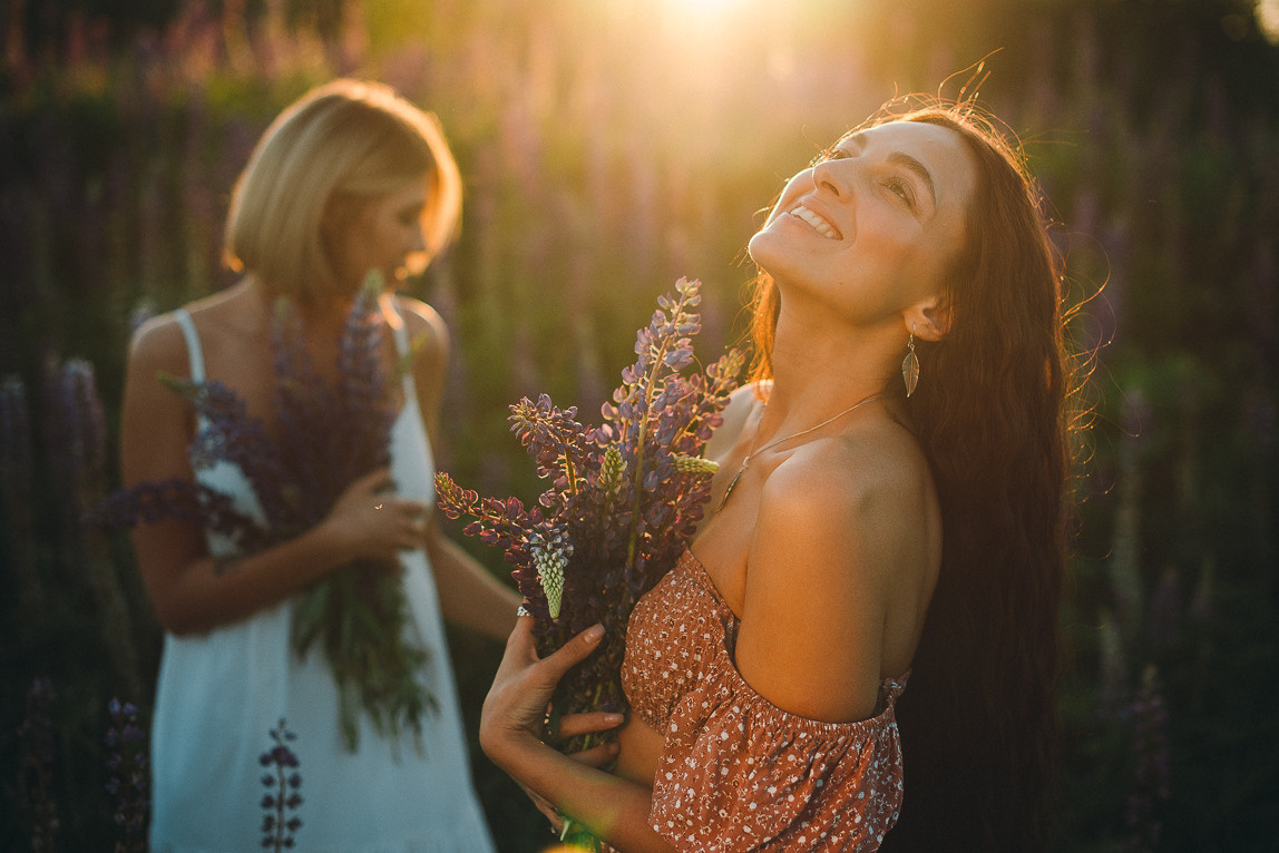 Закат в люпинах