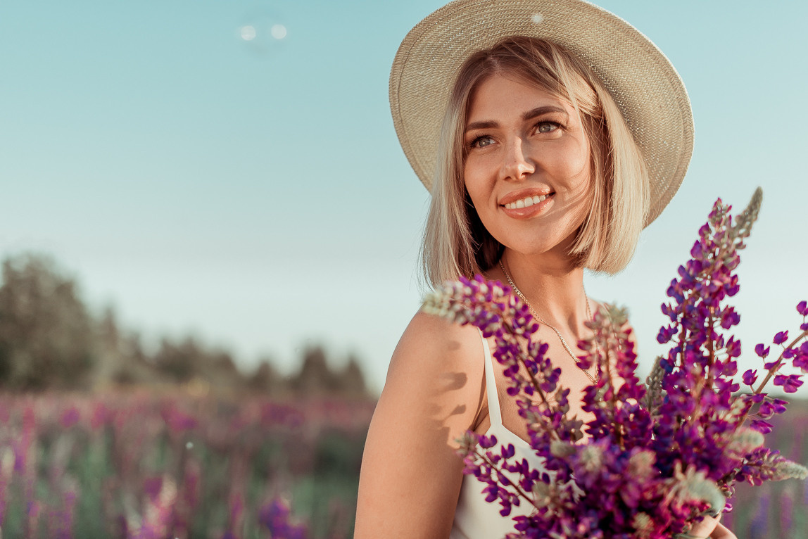 Закат в люпинах