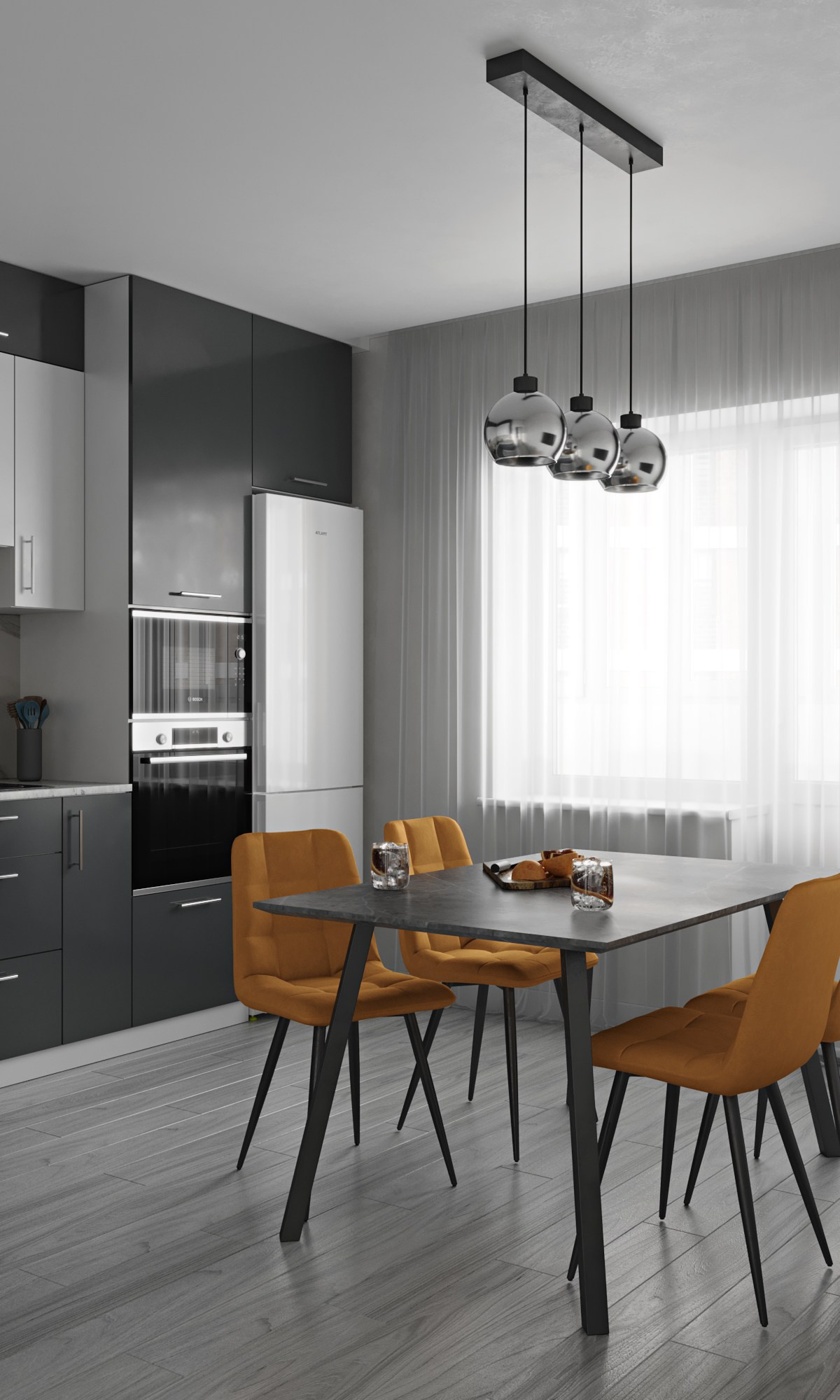 «Черно-белая история». Студия интерьерной визуализации «ЛИНИИ»