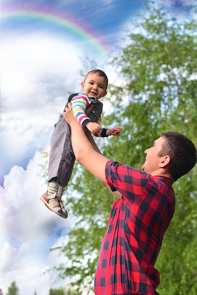 Летняя фотосессия на природе, в лесу, на улице. Семейная с детьми