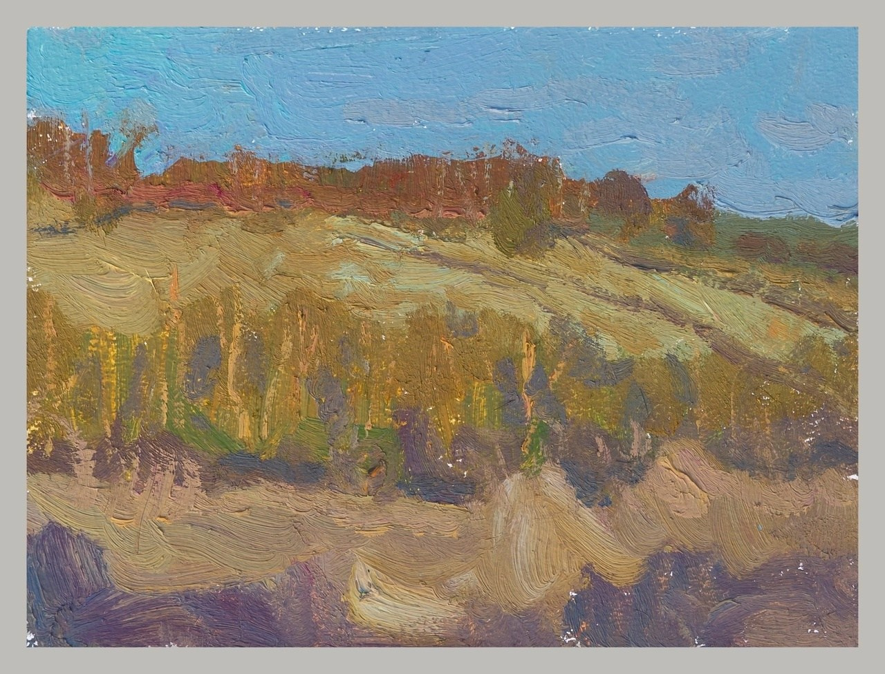 Д Алексеевка. На закате. Художник Александр Каверин