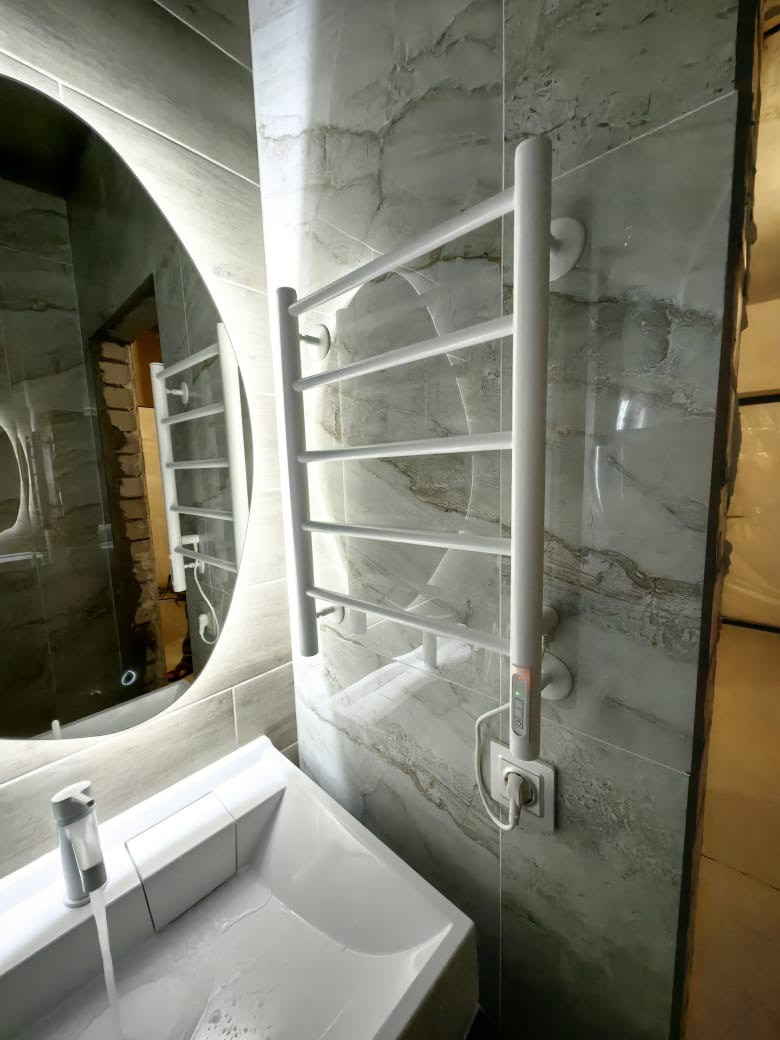 Ванная комната (с. Осиново ул. Спортивная д. 8). Ремонт санузла, туалета, ванной под ключ в Казани. Укладка плитки