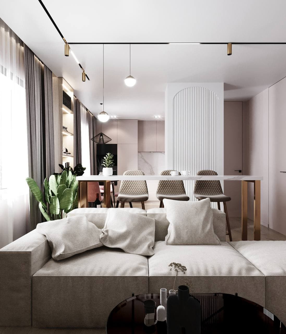 Трёхкомнатная квартира в современном стиле. Студия Дизайна интерьера Tsvetdesign. Дизайнер в Санкт-Петербурге