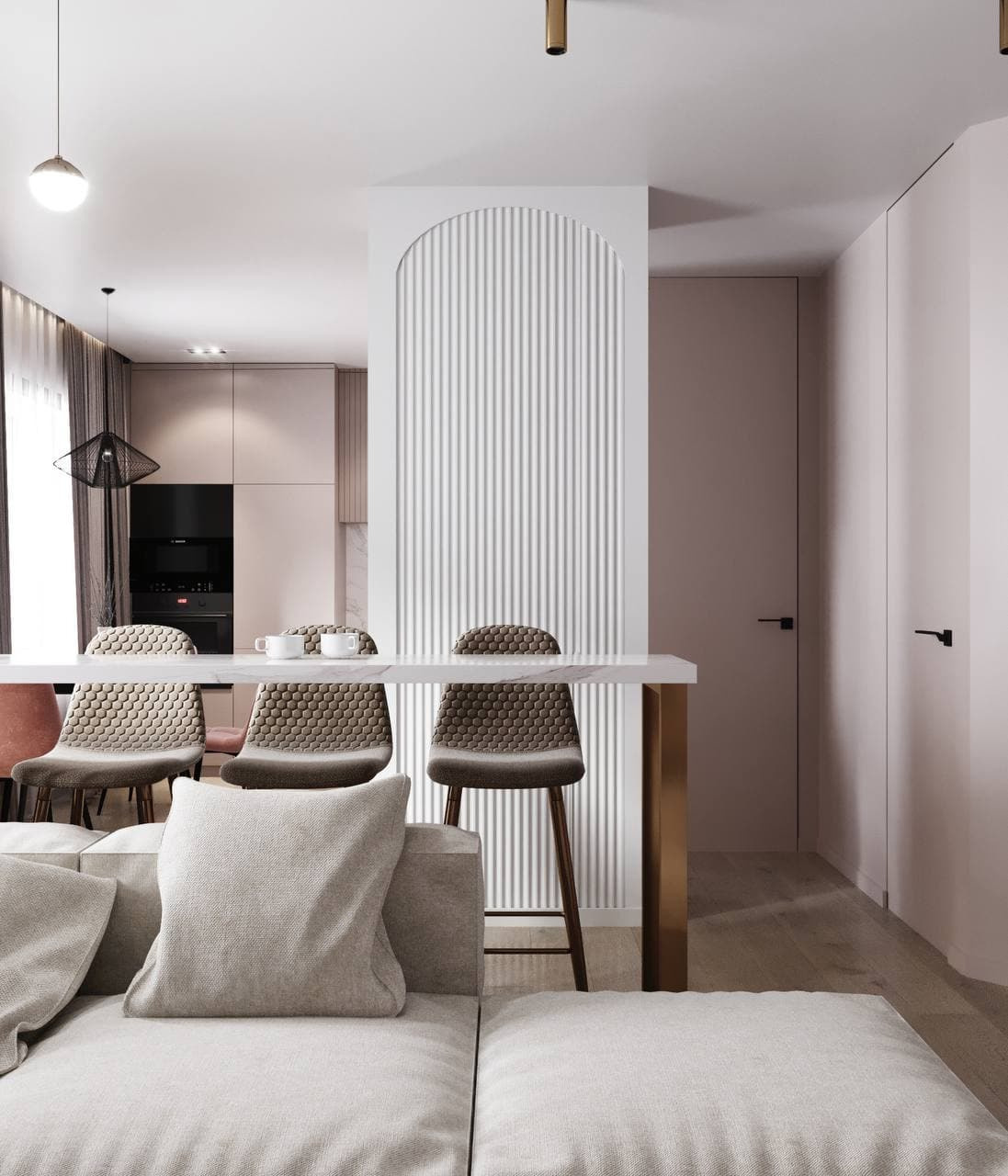 Трёхкомнатная квартира в современном стиле. Студия Дизайна интерьера Tsvetdesign. Дизайнер в Санкт-Петербурге