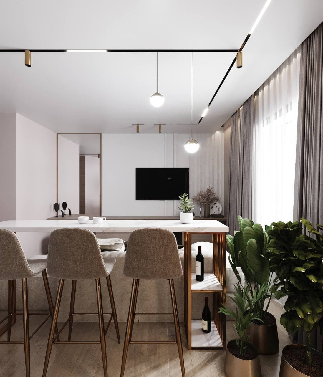 Трёхкомнатная квартира в современном стиле. Студия Дизайна интерьера Tsvetdesign. Дизайнер в Санкт-Петербурге