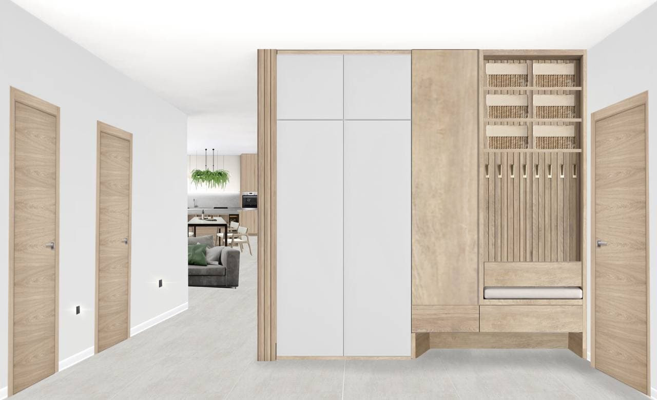 Проект в КОЛЛАЖАХ. Одноэтажный дом 128 м. кв. Студия Дизайна интерьера Tsvetdesign. Дизайнер в Санкт-Петербурге