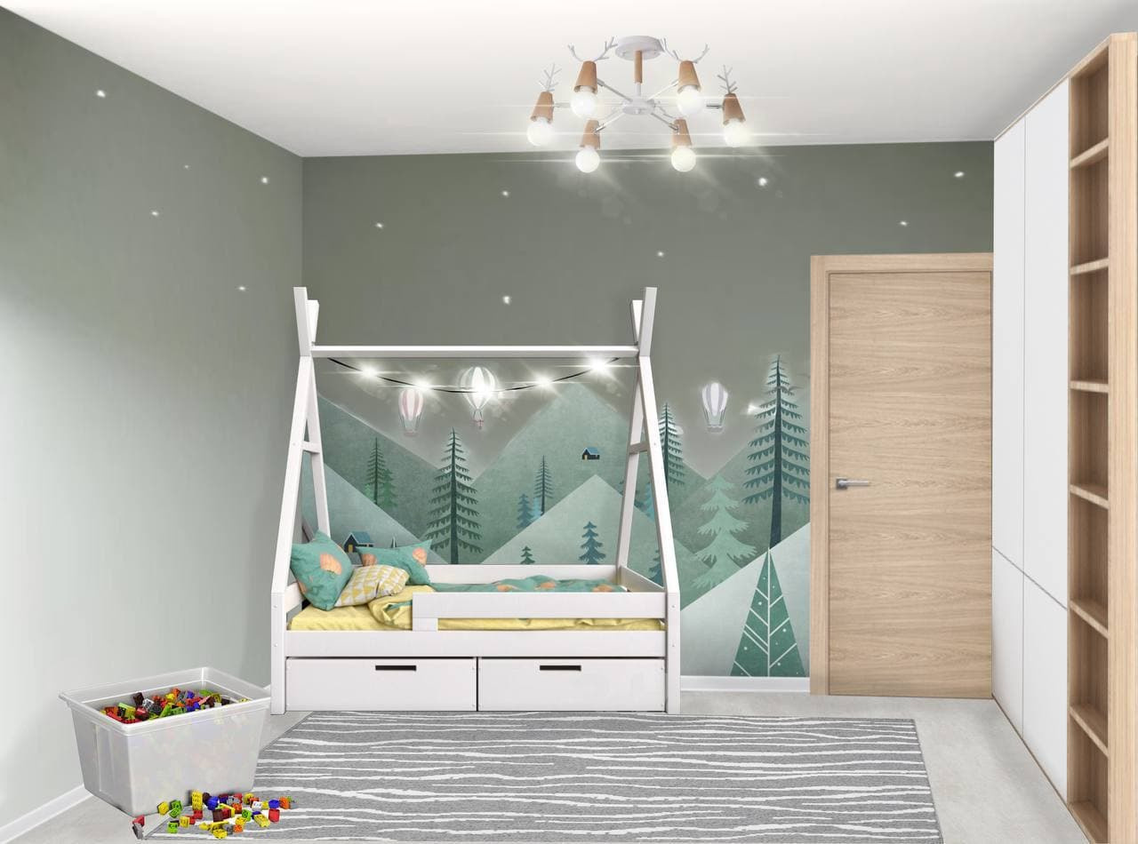 Проект в КОЛЛАЖАХ. Одноэтажный дом 128 м. кв. Студия Дизайна интерьера Tsvetdesign. Дизайнер в Санкт-Петербурге