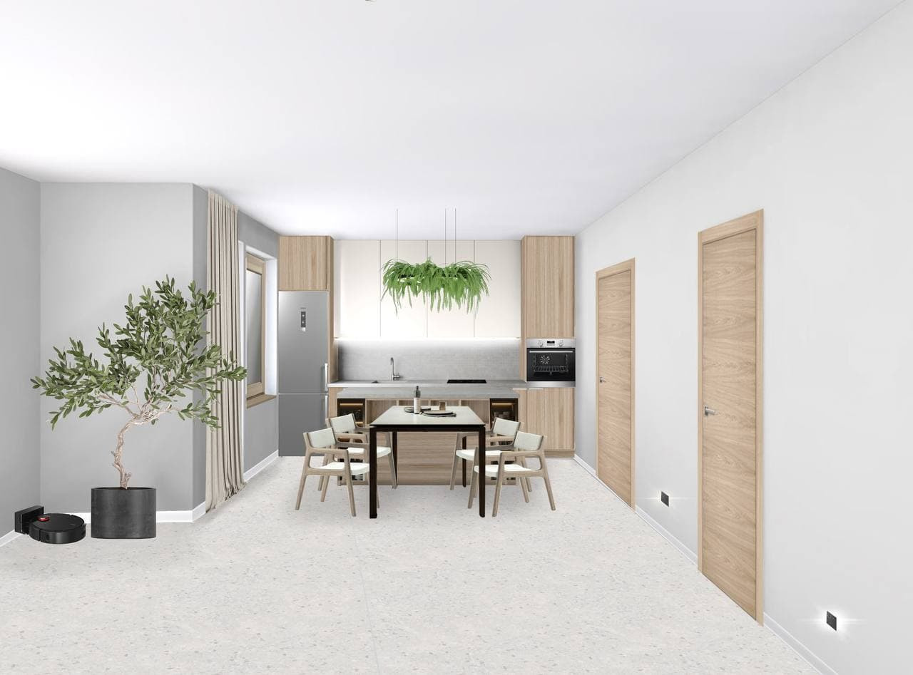 Проект в КОЛЛАЖАХ. Одноэтажный дом 128 м. кв. Студия Дизайна интерьера Tsvetdesign. Дизайнер в Санкт-Петербурге