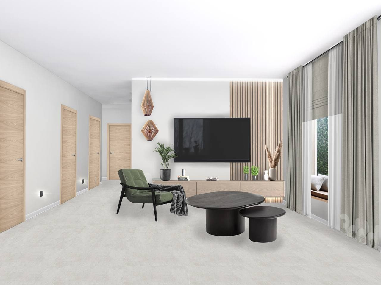 Проект в КОЛЛАЖАХ. Одноэтажный дом 128 м. кв. Студия Дизайна интерьера Tsvetdesign. Дизайнер в Санкт-Петербурге