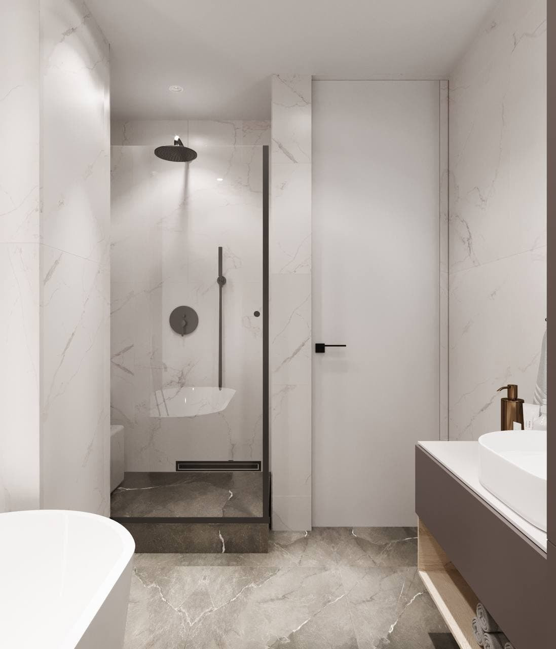 Трёхкомнатная квартира в современном стиле. Студия Дизайна интерьера Tsvetdesign. Дизайнер в Санкт-Петербурге