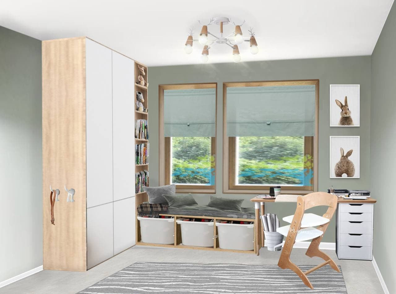 Проект в КОЛЛАЖАХ. Одноэтажный дом 128 м. кв. Студия Дизайна интерьера Tsvetdesign. Дизайнер в Санкт-Петербурге