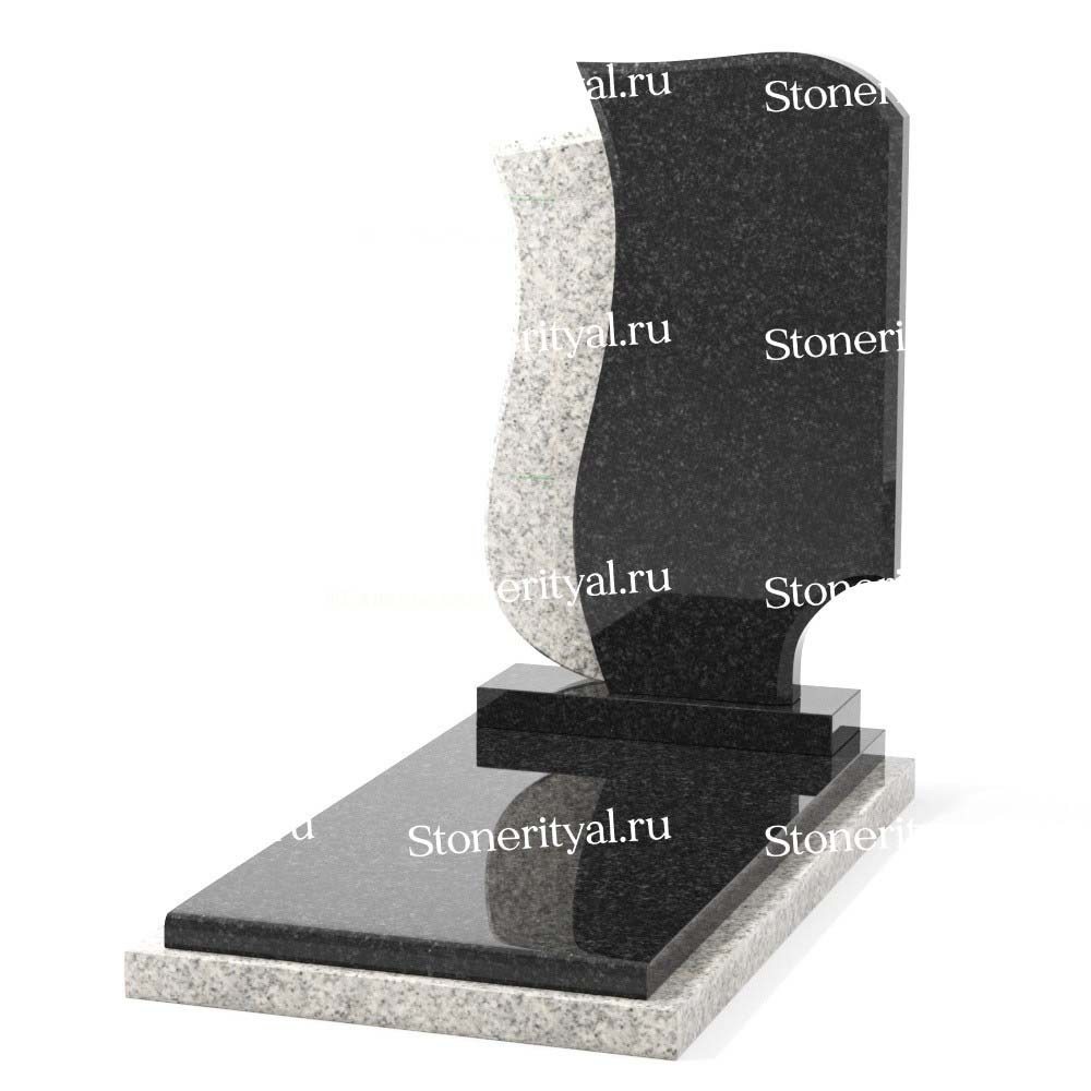 Комбинированные памятники на одного. Изготовление и установка памятников в Москве и МО