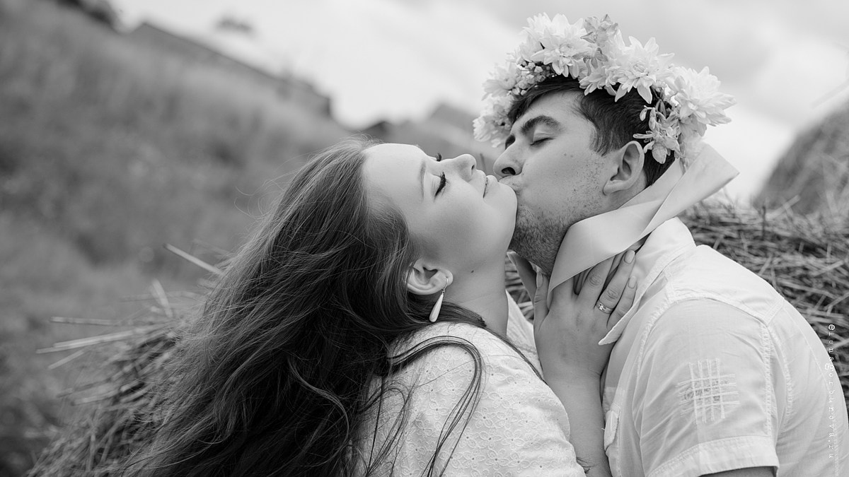 Поцелуй свадебные пары стиле кантри