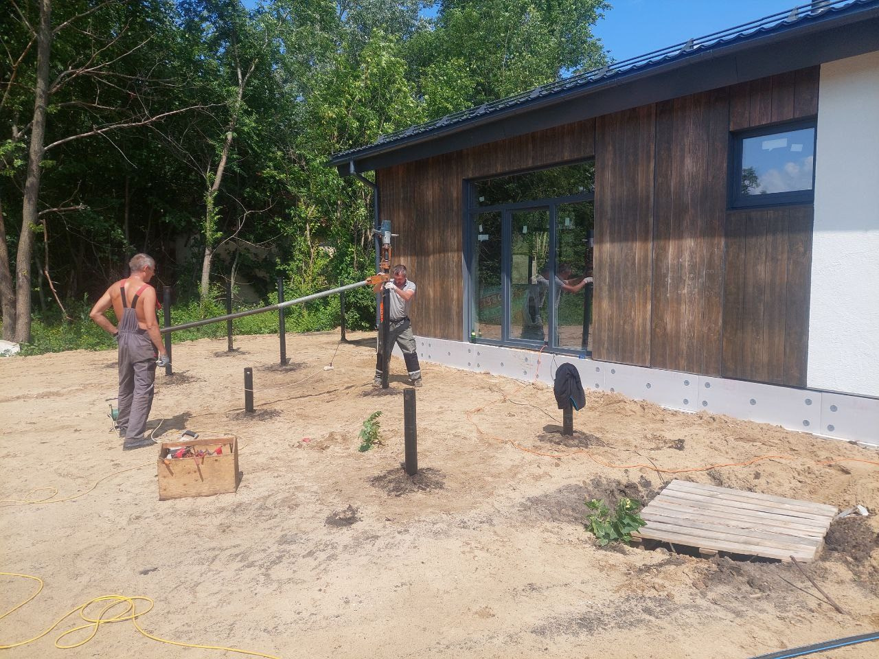 Монтаж террасы для проекта Микеле 80