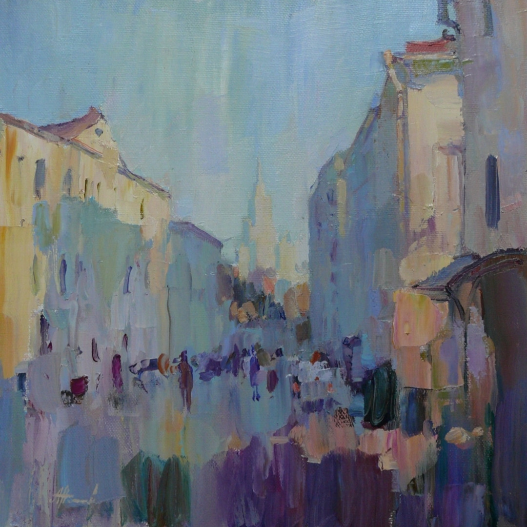 Спасоголенищевский переулок. Художник Алексей Никольский