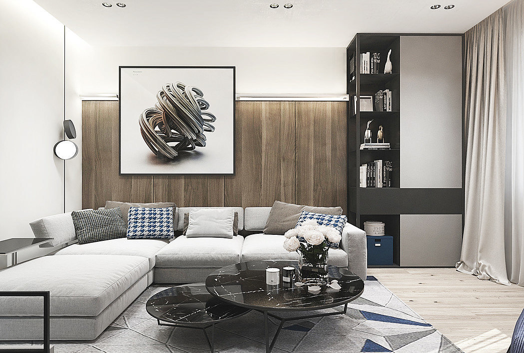 Дизайн квартиры в ЖК Царская площадь. Дизайн интерьера бизнес класса Москва Янина Филиппова