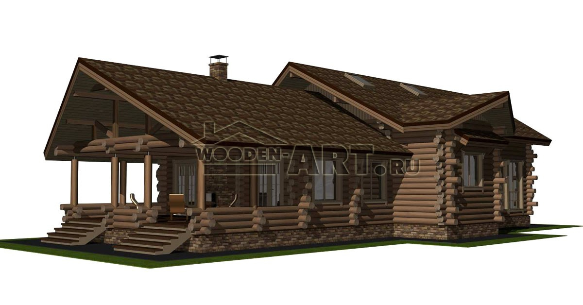 «Лесное» 252 кв. м. Проекты деревянных домов. Архитектор Ольга Мальцева