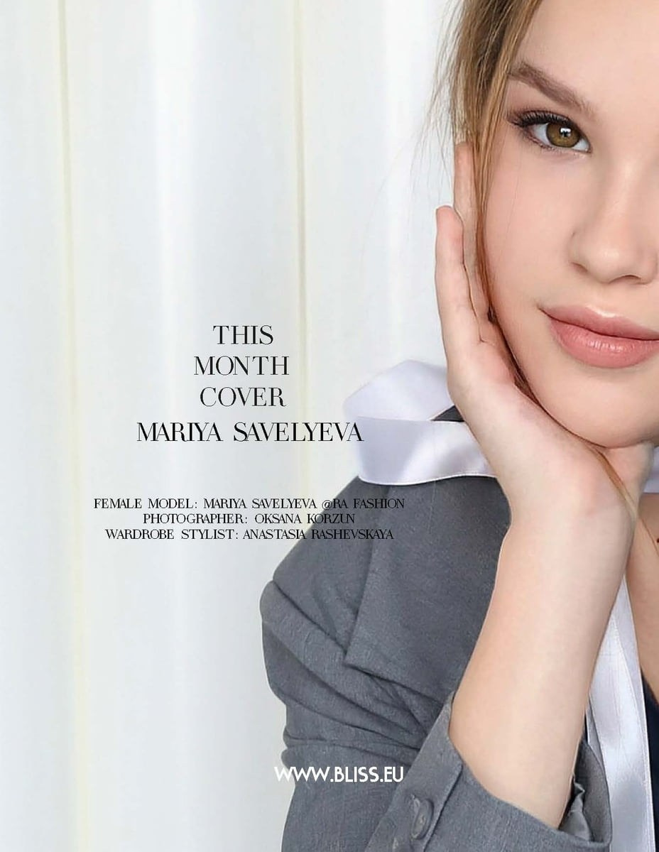 Моя работа на обложке итальянского издания BLISS Magazine. Стилист Анастасия Рашевская