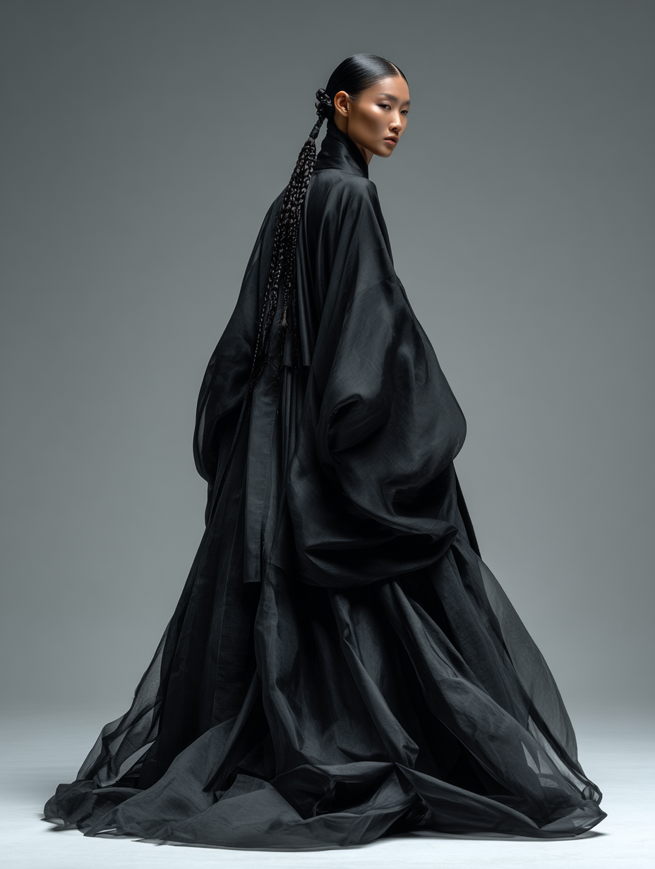 AI контент для бренда в едином визуальном стиле, fashion съёмка в тёмной эстетике