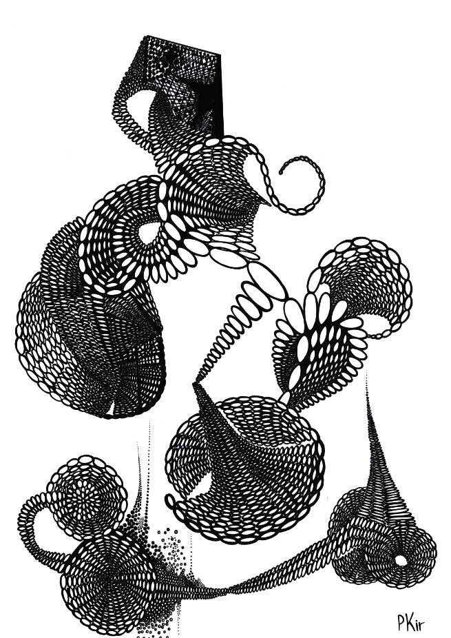 The Mobius, mixed media, paper, 59,4x84,1 (2024) 