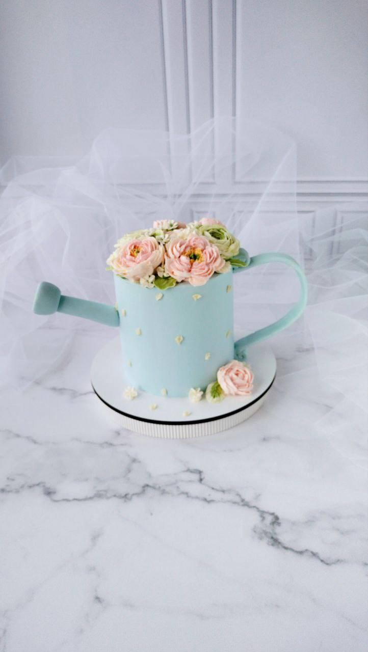 Работы учениц. Аникина Юлия / Кремовая флористика в корейской технике