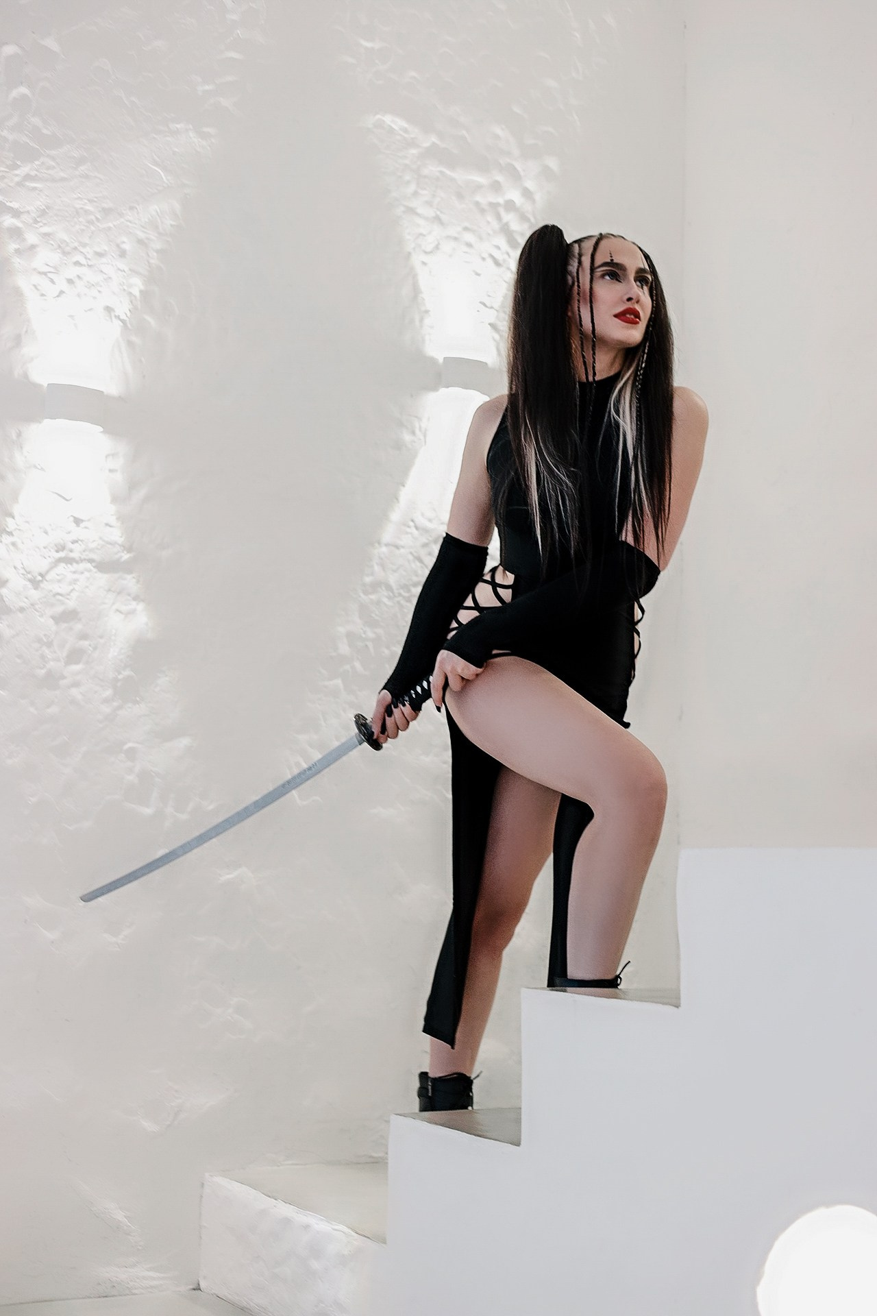 Фотосессия с катаной для Анны Вернер. Профессиональный фотограф Максим Романов в городе Хабаровске