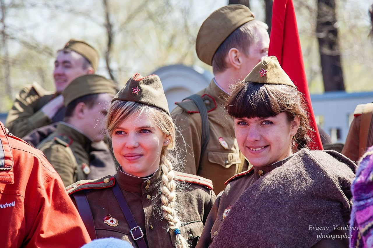 Празднование Дня победы 9 мая в Красноярске