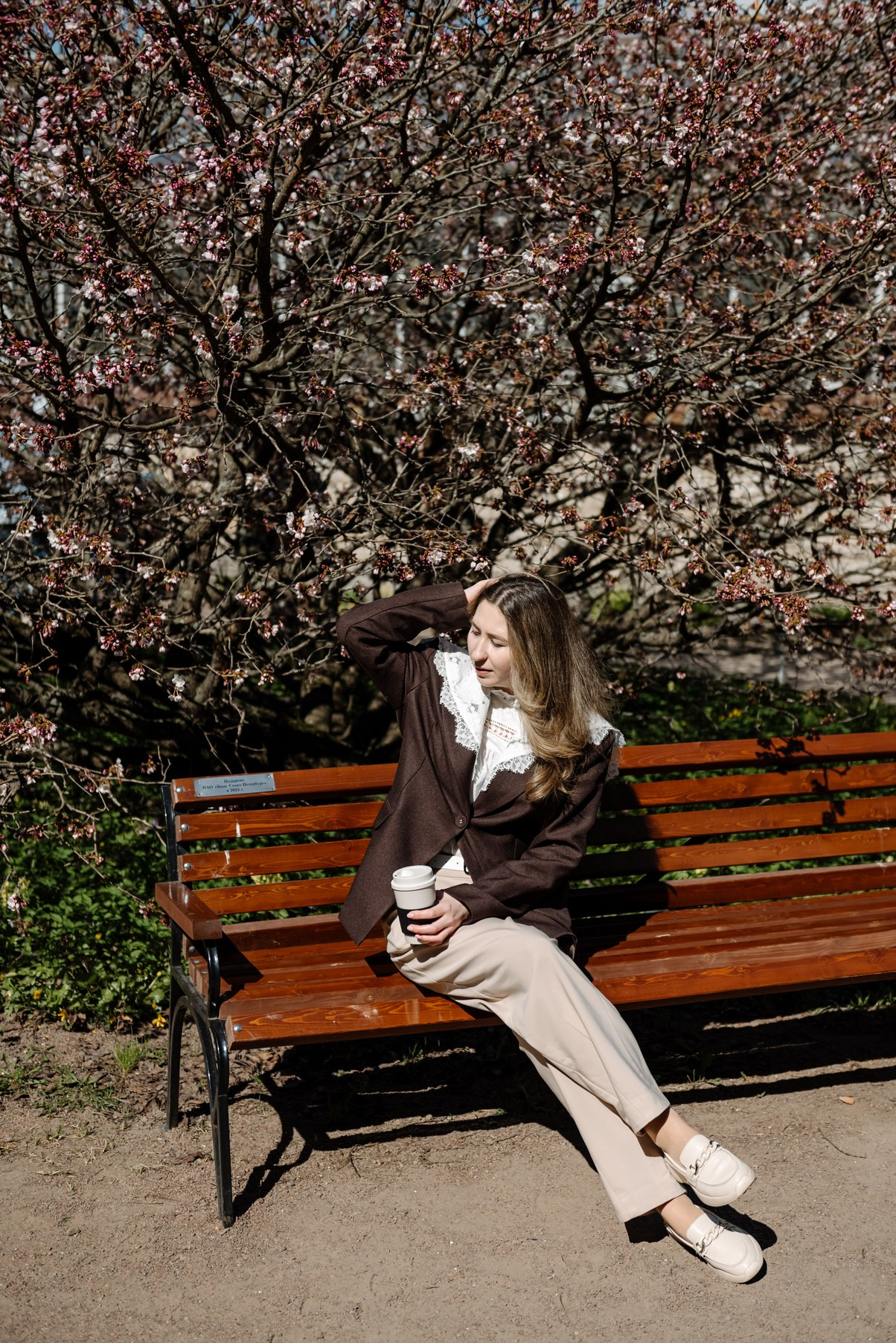 Марина с сакурой. Свадебный и семейный фотограф в Санкт-Петербурге Елена Худякова