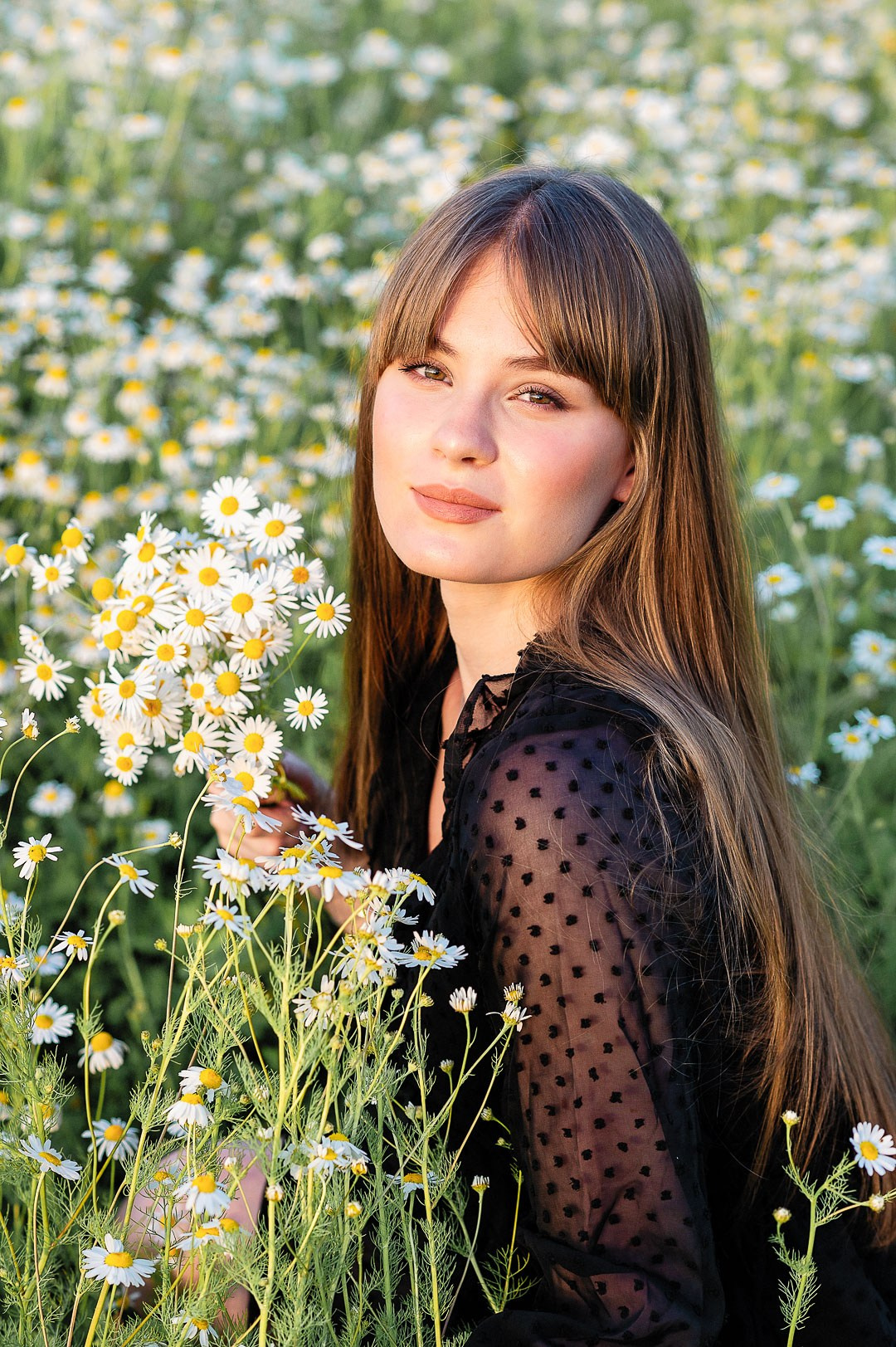 фотосессия с ромашками