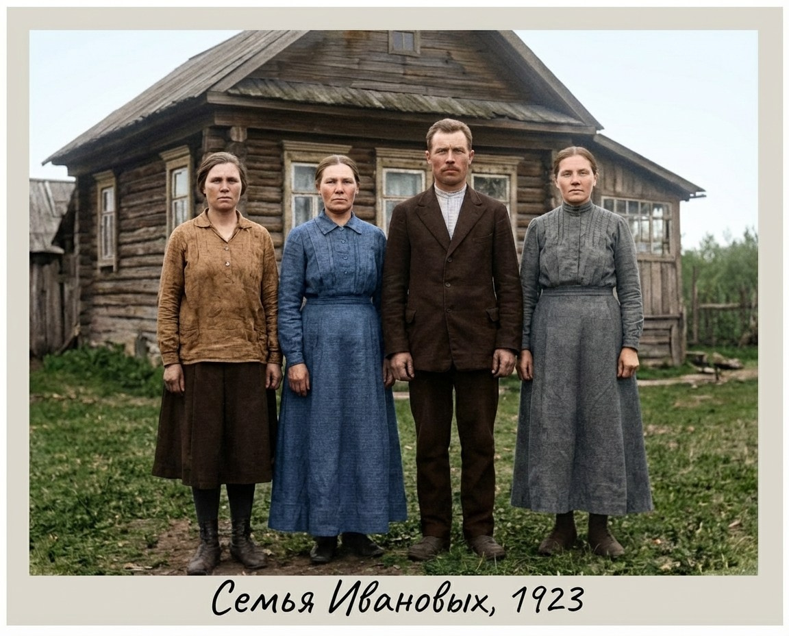 Семейная фотография — реставрация и цвет