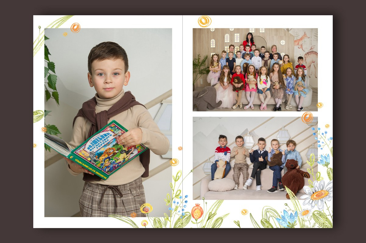Выпускные альбомы в детский сад с бесплатной оживающей фотографией. Выпускные альбомы. Частные съемки