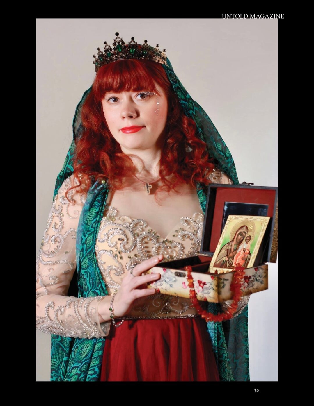 The Mistress of the Copper Mountain- Svetlana Fatyanova.ru with icon Mather of God