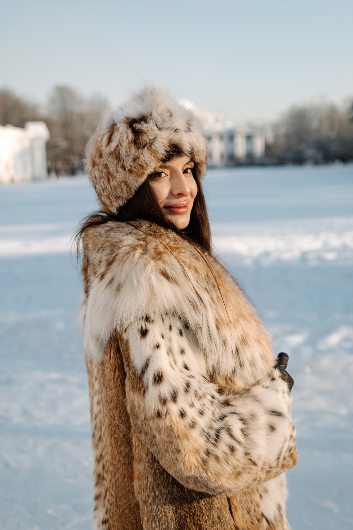 Русская девушка. Зимняя прогулка. Свадебный и семейный фотограф в Санкт-Петербурге Елена Худякова