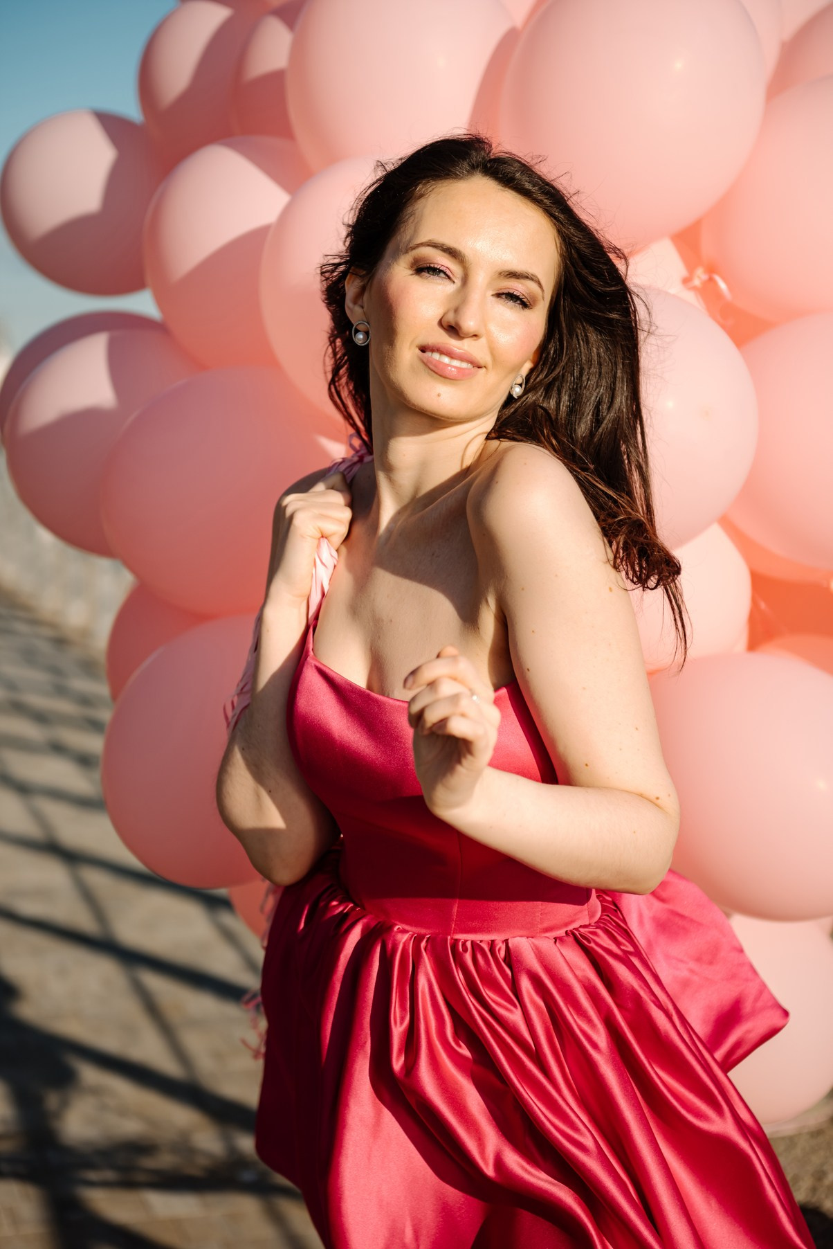 Индивидуальная. На заливе с шарами. Свадебный и сеейный фотограф в Санкт-Петербурге Елена Худякова