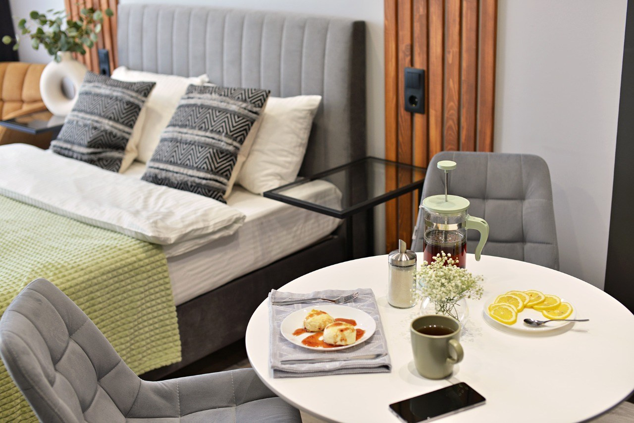 Апартменты в Нижнем Новгороде, 2021. 3D визуализация интерьера и архитектурной среды