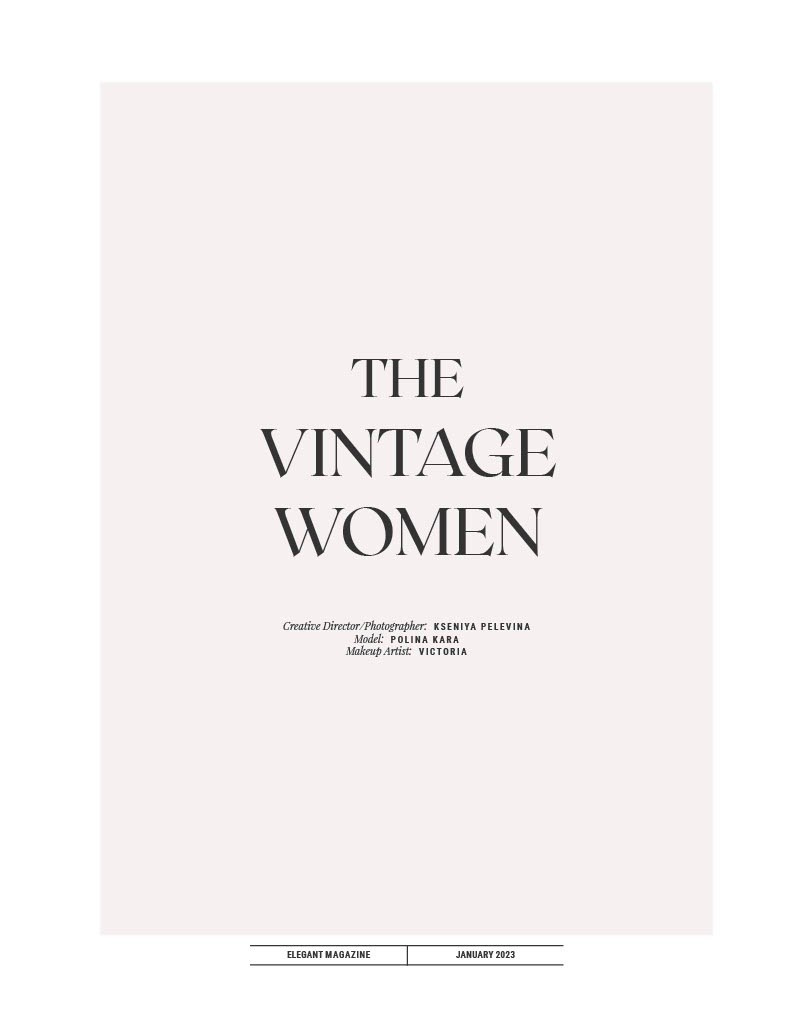 Elegant magazine. Утонченный фотограф в Санкт-Петербурге Ксения Пелевина