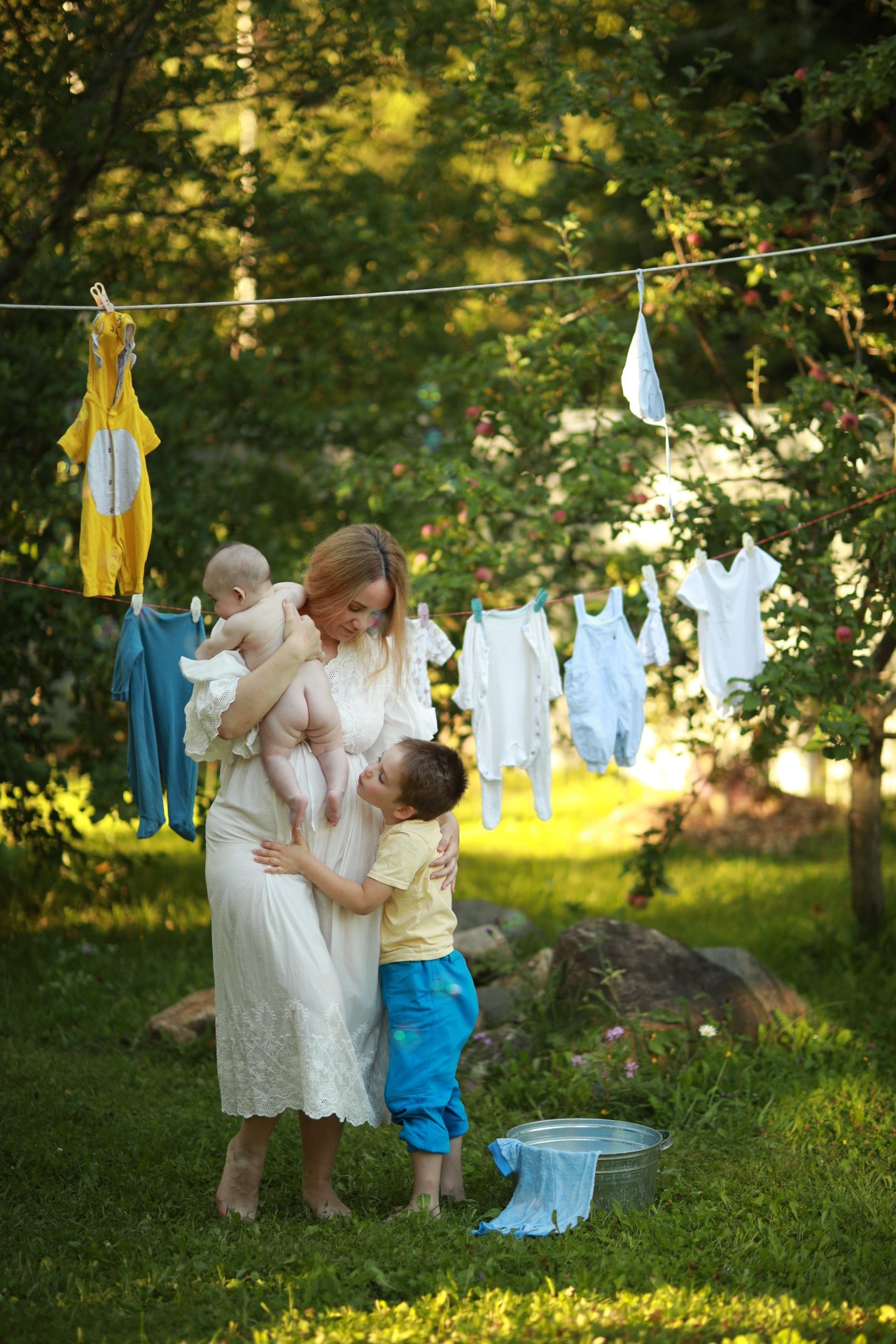 Большая стирка. Фотограф Юлия Рязанова Москва семейный и детский