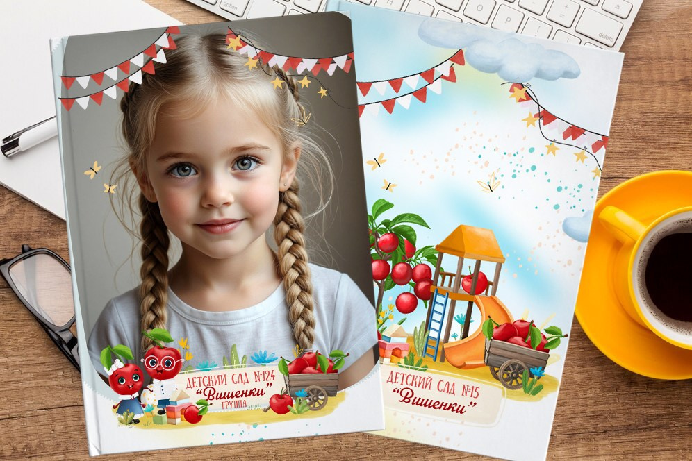 Обложка Вишенка, medlori fotobook, Фотокнига для детского сада "Вишенки", выпускной альбом, детский сад, группа Ягодка, Вишенка, ваш фотограф Медведева Лариса из Липецка.